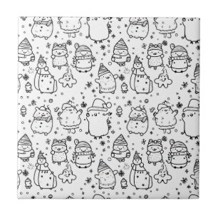 Carreau Joli motif de Noël en hiver à dessiner (5)