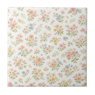 Carreau Joli motif floral discret sans couture