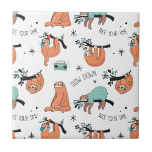 Carreau Joli Motif Sloth