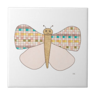 Carreau Joli Pastel Butterfly Art Tile-Erin Brie Art Cer
