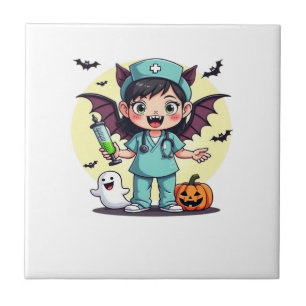 Carreau Joli petit tee-shirt premium Halloween sorcière in