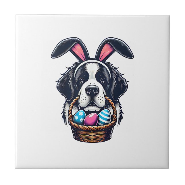 Carreau Joli Saint-Bernard aux oreilles de lapin Propriéta (Devant)
