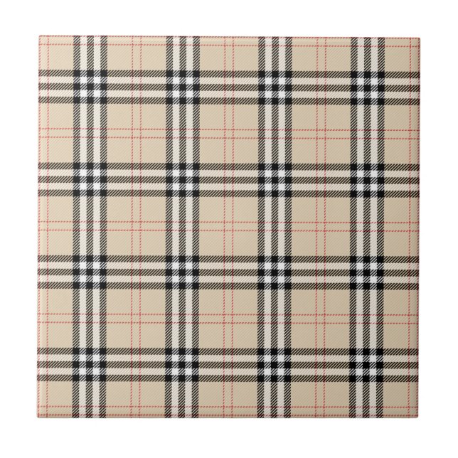 Carreau Joli Tartan Plaid Beige (Devant)