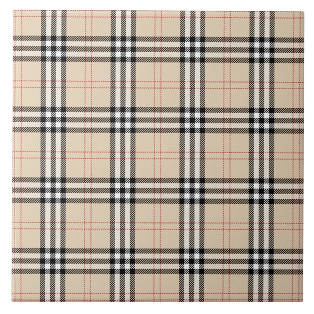 Carreau Joli Tartan Plaid Beige (Devant)