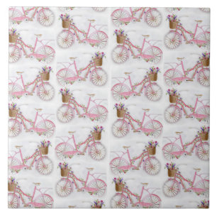 Carreau Jolie bicyclette de cru de peinture de main