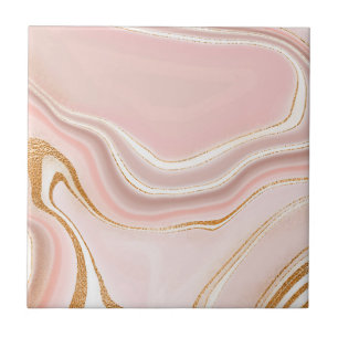 Carreau Jolie conception de marbre rose clair or
