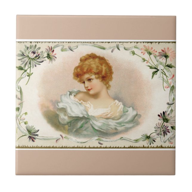 Carreau Jolie dame victorienne Floral (Devant)