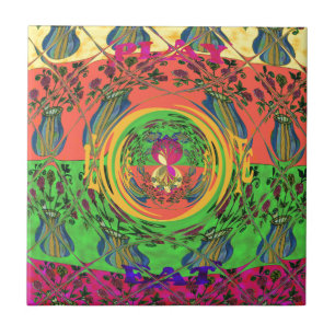 Carreau Jolie et belle florale Motif Art Imprimer Design