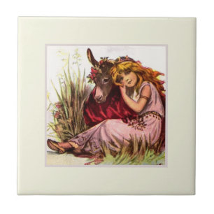 Carreau Jolie Fille Et Poney