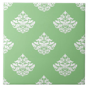 Carreau Jolie sauge vert victorien motif floral cuisine
