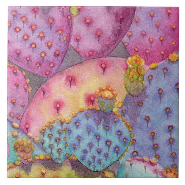 Carreau Jolie tuile de mur de cuisine de cactus de (Devant)