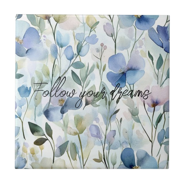 Carreau Jolies Fleurs Violettes  (Devant)