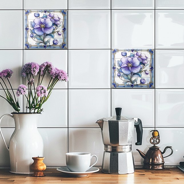 Carreau Jolies fleurs violettes (Créateur téléchargé)