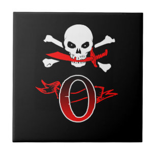 Carreau Jolly roger O Monogramme initial