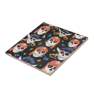 Carreau Jolly roger Pirate Skuls