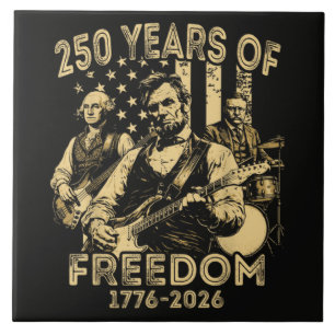 Carreau Jouer de la guitare 4 juillet 250e anniversaire