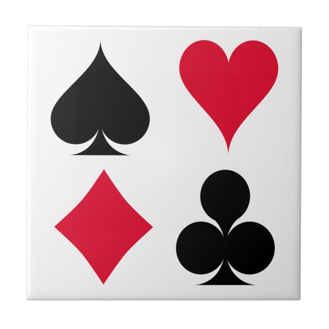 Carreau Jouer des symboles de cartes motif (Devant)