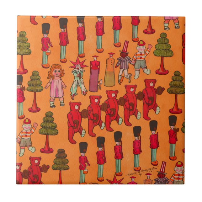 Carreau Jouet de Noël Enfants Vintages Jouer (Devant)