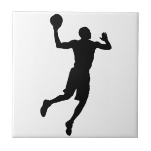 Carreau Joueur de basket-ball Pop Art Silhouette