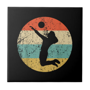 Carreau Joueur de volley-ball vintage