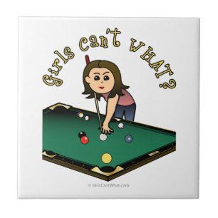 Carreau Joueuse de billard léger