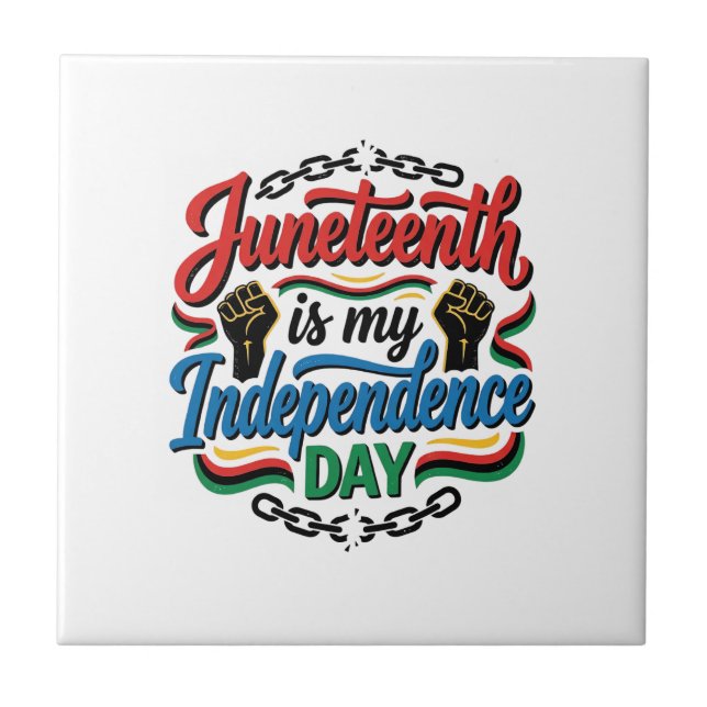 Carreau Jour de l'indépendance Juneteenth modèle de t-shir (Devant)