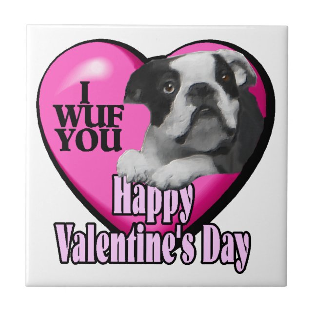 Carreau Jour des Valentines de Boston Terrier (Devant)