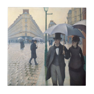 Carreau Jour pluvieux de rue française de l'impressionism