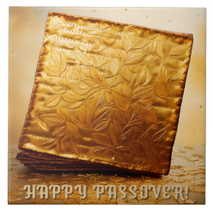 Carreau Joyeuse Pâque ! Matza d'or