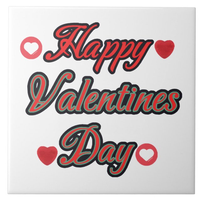 Carreau Joyeuse Saint-Valentin pour le cadeau (Devant)