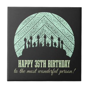 Carreau Joyeux 35e anniversaire à la personne la plus merv