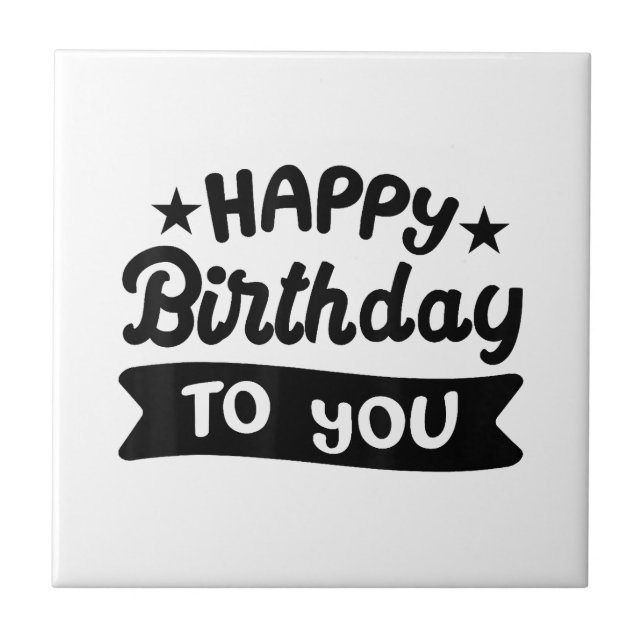 Carreau Joyeux anniversaire pour vous (Devant)