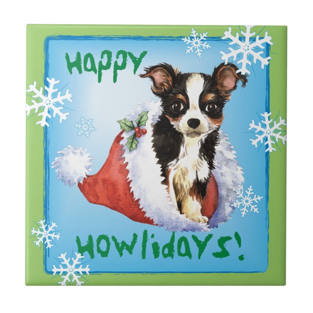 Carreau Joyeux chapeau long de Howliday Chihuahua (Devant)