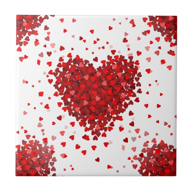 Carreau joyeux coeur du jour des valentines (Devant)