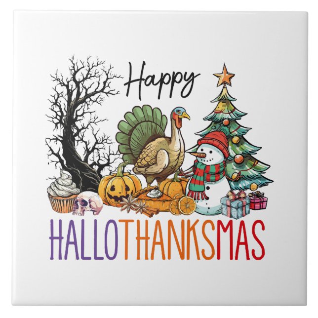 Carreau Joyeux Hallothanksmas Clipart (Devant)