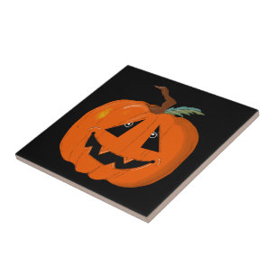 Carreau Joyeux Halloween Jack O Lantern Art Illustratif