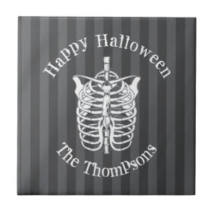 Carreau Joyeux Halloween squelette effrayant simple