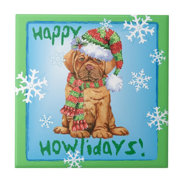 Carreau Joyeux Howlidays Dogue (Devant)