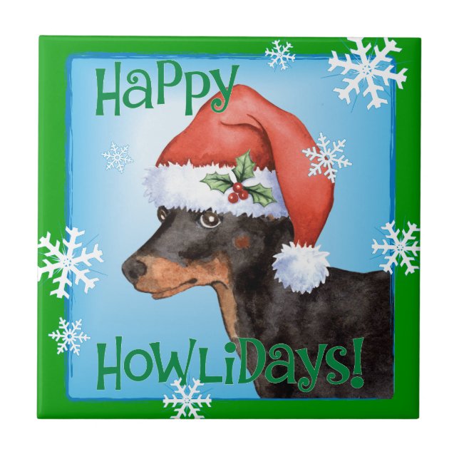 Carreau Joyeux Howlidays Toy Manchester Terrier (Devant)