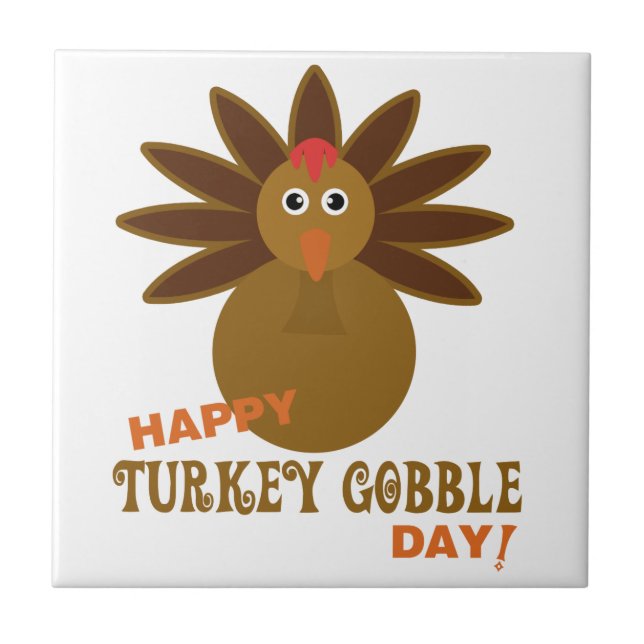 Carreau Joyeux Jour de la grogne turque Thanksgiving (Devant)