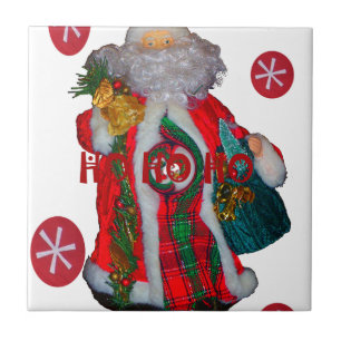 Carreau Joyeux Noël coloré Père Noël Imprimer