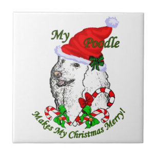 Carreau Joyeux Noël de caniche