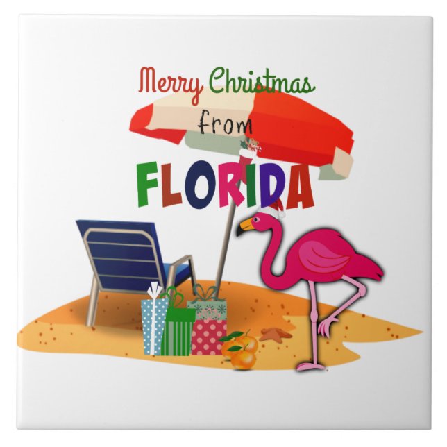 Carreau Joyeux Noël de Floride (Devant)