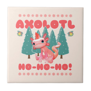 Carreau Joyeux Noël drôle Axolotl Ho-Ho-Ho!
