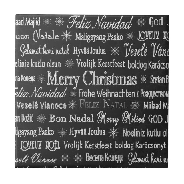 Carreau Joyeux Noël en différentes langues (Devant)