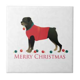 Carreau Joyeux Noël Rottweiler