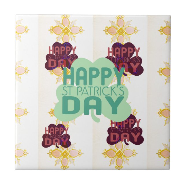 Carreau Joyeux Saint Patrick's Day Lovely Art Print (Devant)