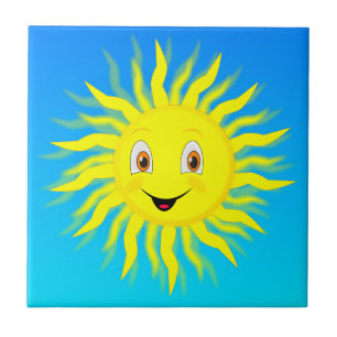Carreau Joyeux soleil visage
