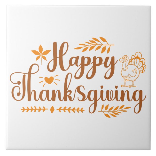Carreau Joyeux Thanksgiving (Devant)