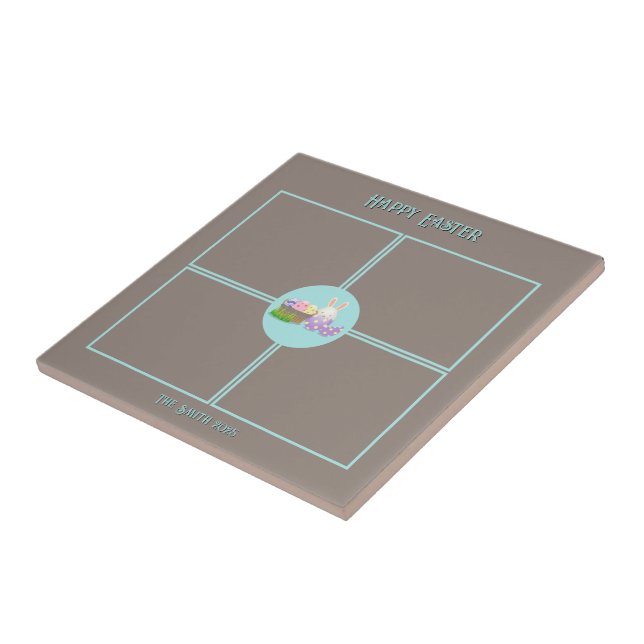 Carreau Joyeux voeux de Pâques Céramique (Côté)